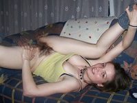 Dumb hairy amateur girl likes to be exposed