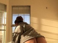 Amateur MILF likes to show off her big tits and massive ass