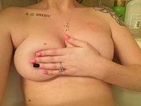Teen amateur brunette with nice tits