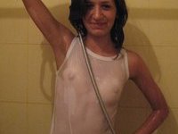 Wet T-shirts on sexy teens