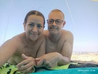 Mature nudist couple holidays at Spain