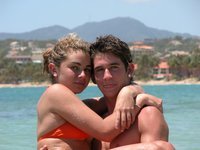 Amateur couple at summer vacation