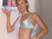 Young amateur girl posing for boyfriend