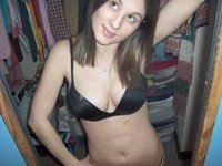 Cute teen showing her tits
