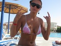 Sexy amateur babe at summer vacation