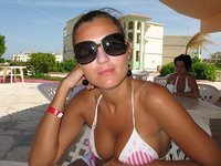 Sexy amateur babe at summer vacation