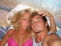 Young amateur blonde with boyfriend