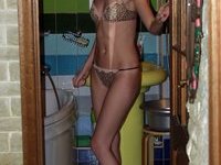 Blonde amateur MILF nude posing pics collecyion