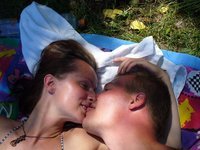 Amateur couple at summer vacation