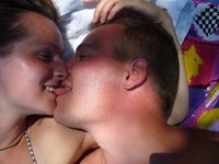 Amateur couple at summer vacation