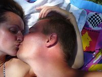 Amateur couple at summer vacation