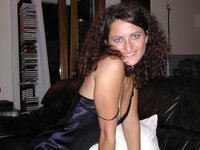 Curly amateur brunette wife exposed