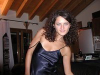 Curly amateur brunette wife exposed