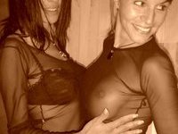 Blond and brunette lesbo MILFs