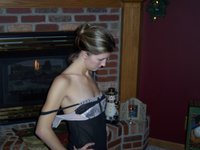 Pretty amateur wife with small tits