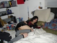 Teenage amateur slut nude posing and cock sucking