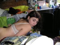 Teenage amateur slut nude posing and cock sucking