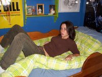 Teenage amateur Gf posing in her room