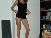 Sensual amateur brunette babe love nude posing