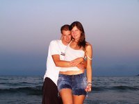 Amateur couple at summer vacation