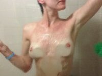 Amateur wife naked at shower