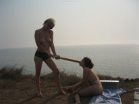 Amateur couple at summer vacation