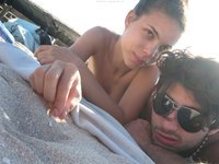 Amateur couple at summer vacation