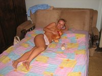 Blond amateur wife fucked at home