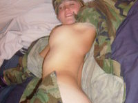 Army babe stripping