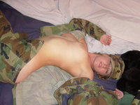 Army babe stripping