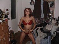 Red haired babe sucking