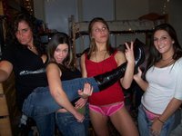 Lusty college chicks partying