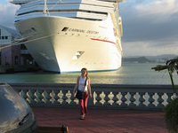 Couple in holiday on cruise ship