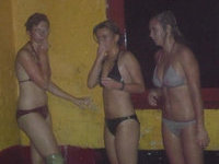 Wet babes partying hard