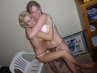 Lesbian babes love to party