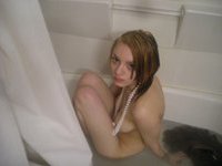 Naked in the bathtub