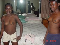 Three black naked babes