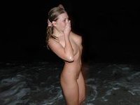 Nude lesbians in the ocean