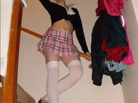 Lindsay as a naughty schoolgirl