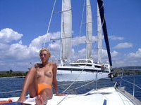 Naked on the yacht
