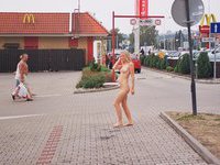 Walking nude on the street