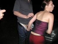 Party babe fucked outdoors