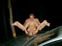 Fucking her on the car