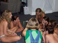 Playing strip poker and stripping