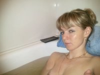 Blond amateur wife with small tits