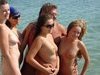 Nudist amateurs at beach