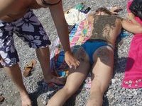 Amateur couple at summer vacation