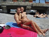 Amateur couple at summer vacation