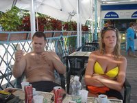 Amateur couple at summer vacation