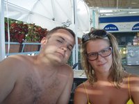 Amateur couple at summer vacation